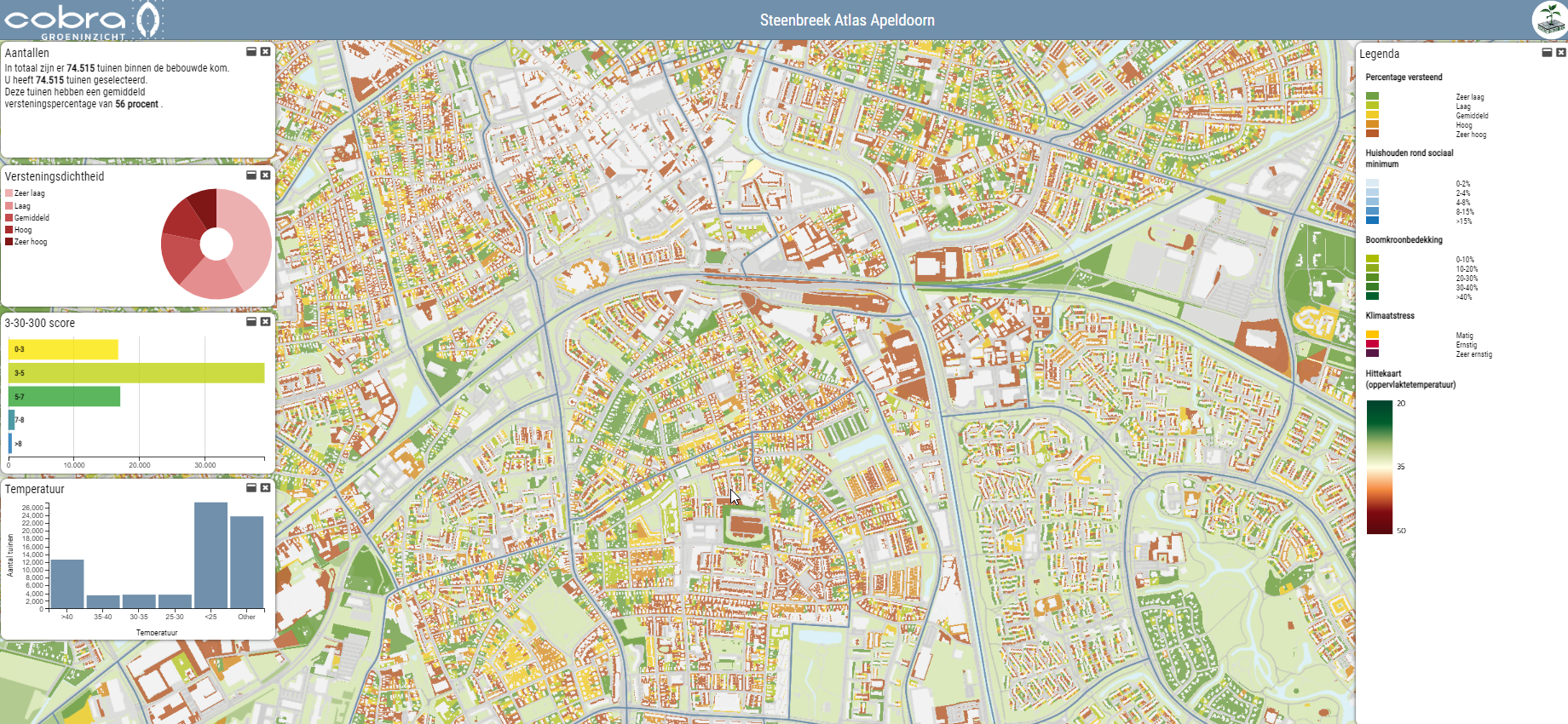 Steenbreek Atlas geeft inzicht in verstening van openbaar groen én privétuinen